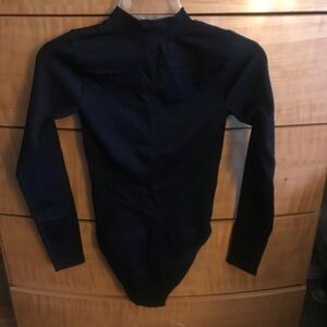 Long Sleeve Black Mock Neck Bodysuit